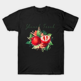 Rosh Hashanah Shanah Tovah Pomegranate Jewish New Year T-Shirt